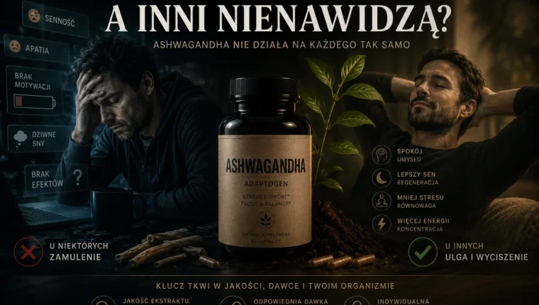 Ashwagandha, działanie, opinie, stres, sen i regeneracja u mężczyzny