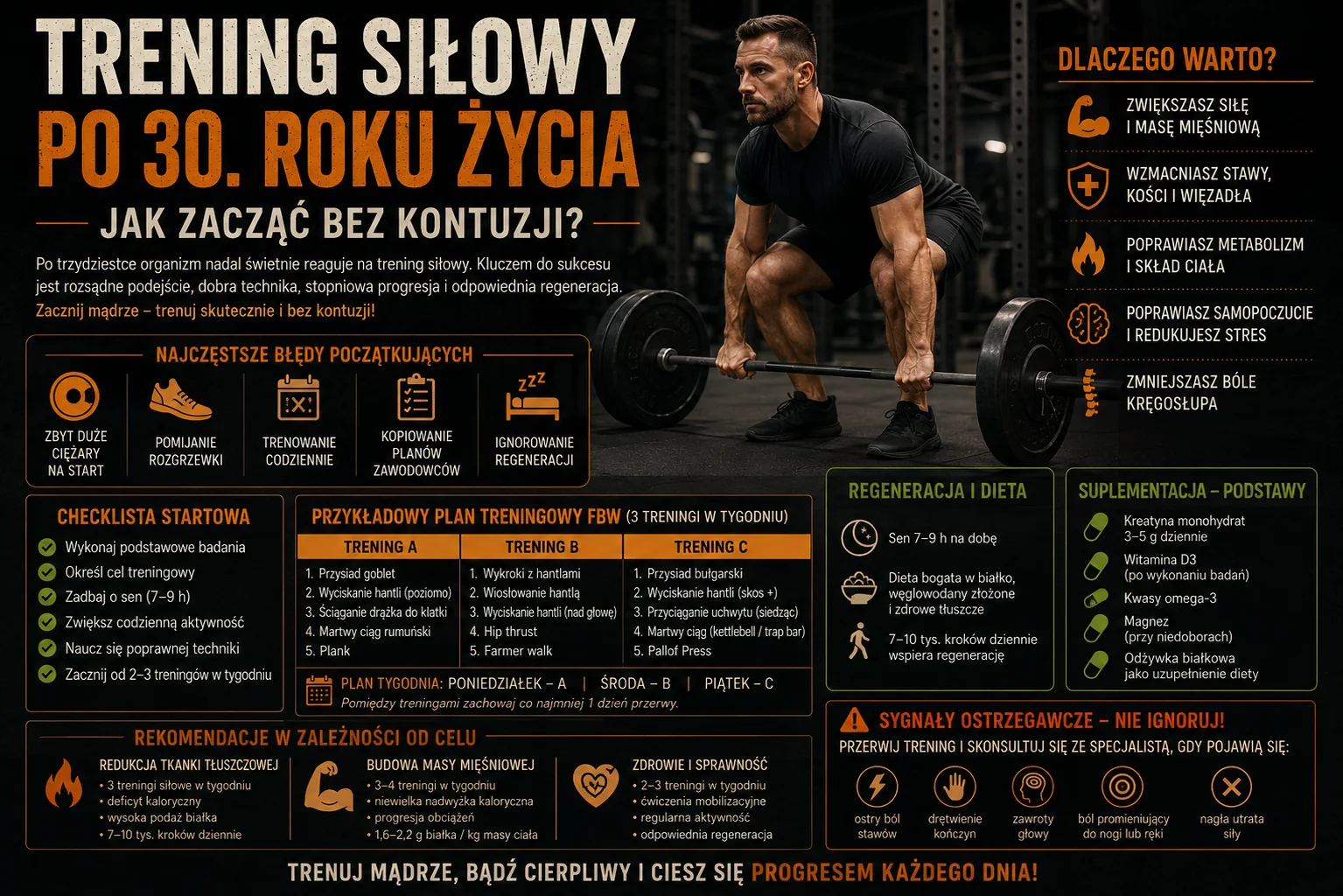 Zdrowie mężczyzny po 30 - trening, dieta, regeneracja i badania