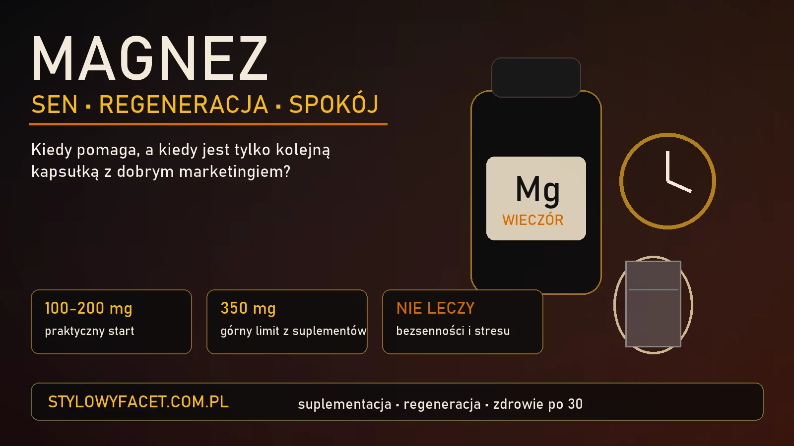 Magnez na sen i regenerację: kiedy pomaga, a kiedy to tylko marketing?