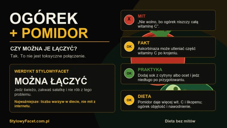 Ogórek i pomidor razem — czy można je łączyć?